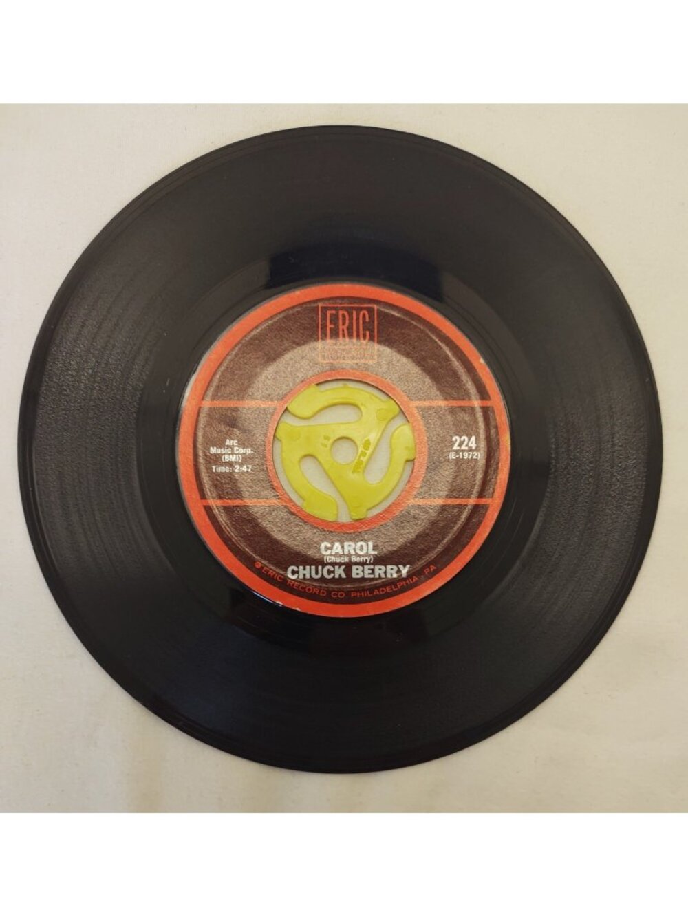 Chuck Berry Johnny B Goode 7 Inch Vinyl 45 Epic 224 Rock and Roll